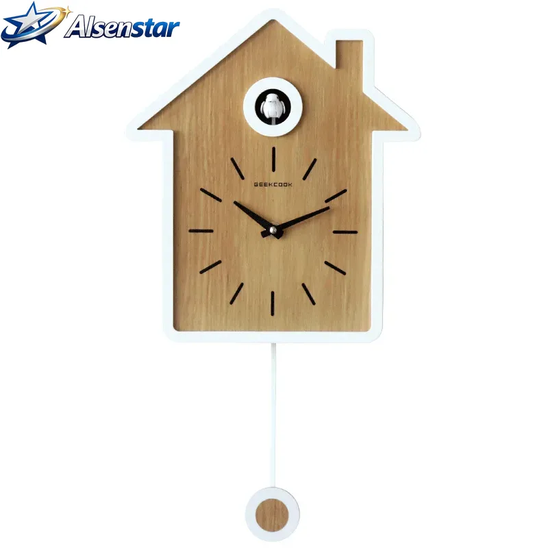 Luxury Watch Wall Clock - Orologio a cucù moderno con pendolo,