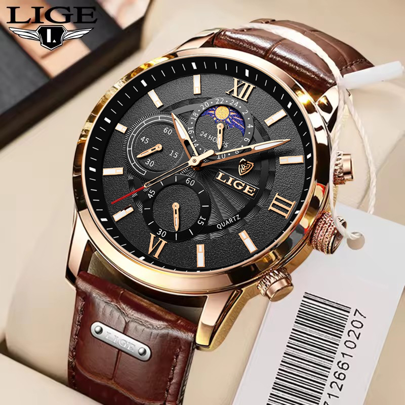 Luxury Watch Holder For Men - Orologi da uomo LIGE Top Brand