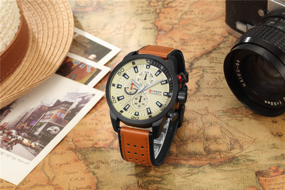 2017 CURREN Moda Orologio Da U - Luxury Watch Holder For Men recensione e prezzo