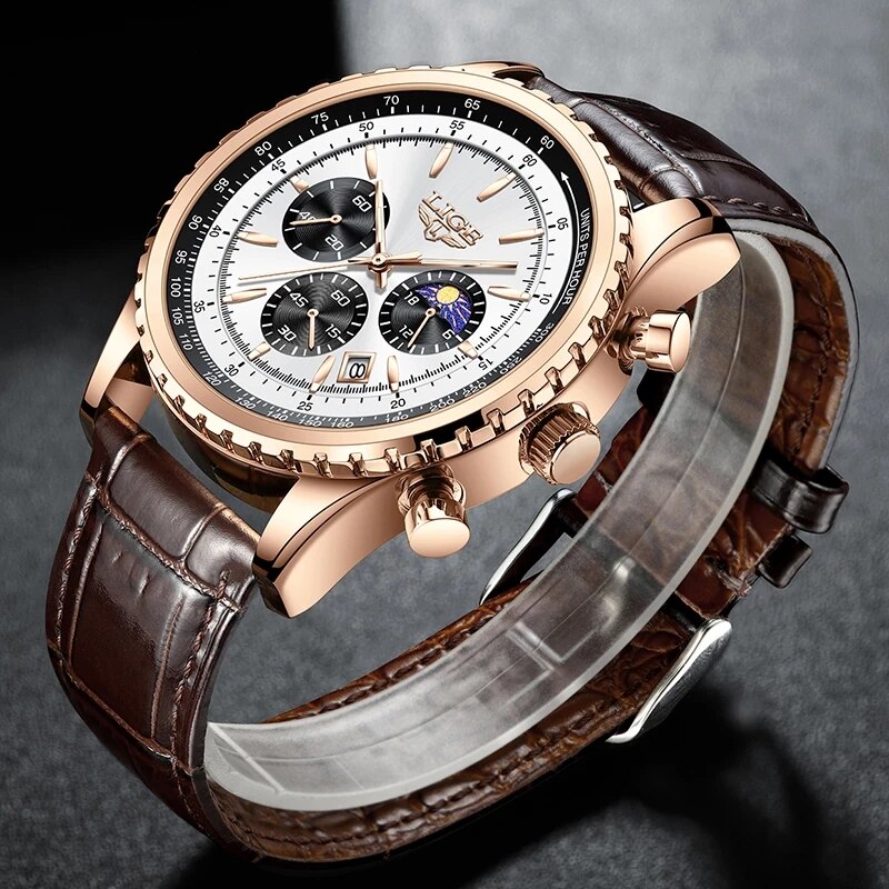 LIGE New Mens Watches Top Bran - Luxury Watch Holder For Men recensione e prezzo