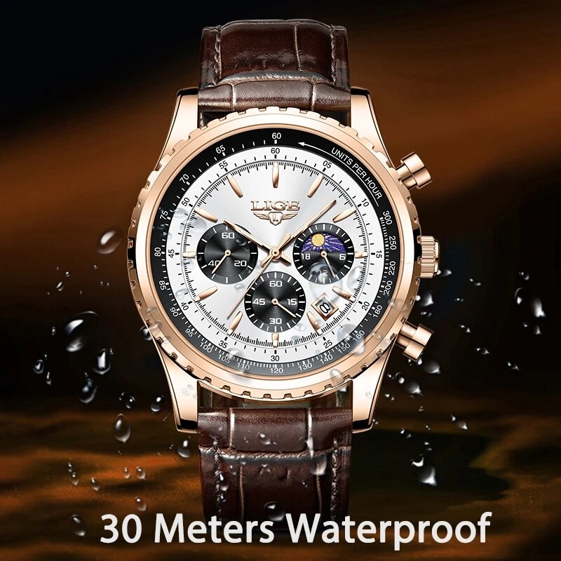 LIGE New Mens Watches Top Bran - Luxury Watch Holder For Men recensione e prezzo