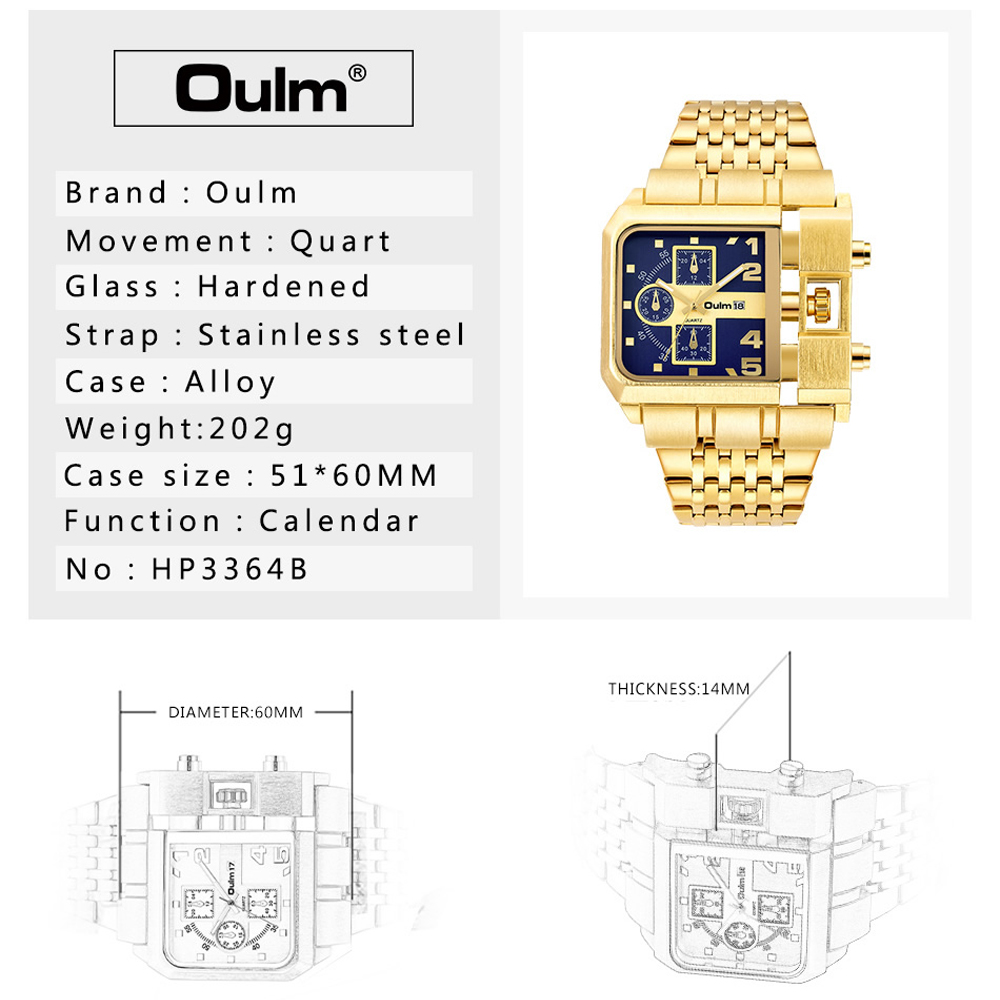 Oulm 3364 orologio di marca di - Luxury Watch Zone recensione e prezzo