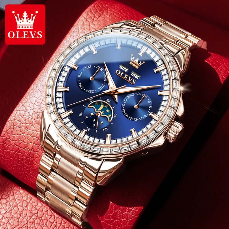 OLEVS 6695 NUOVI orologi da uo - Compass Watch Luxury recensione e prezzo