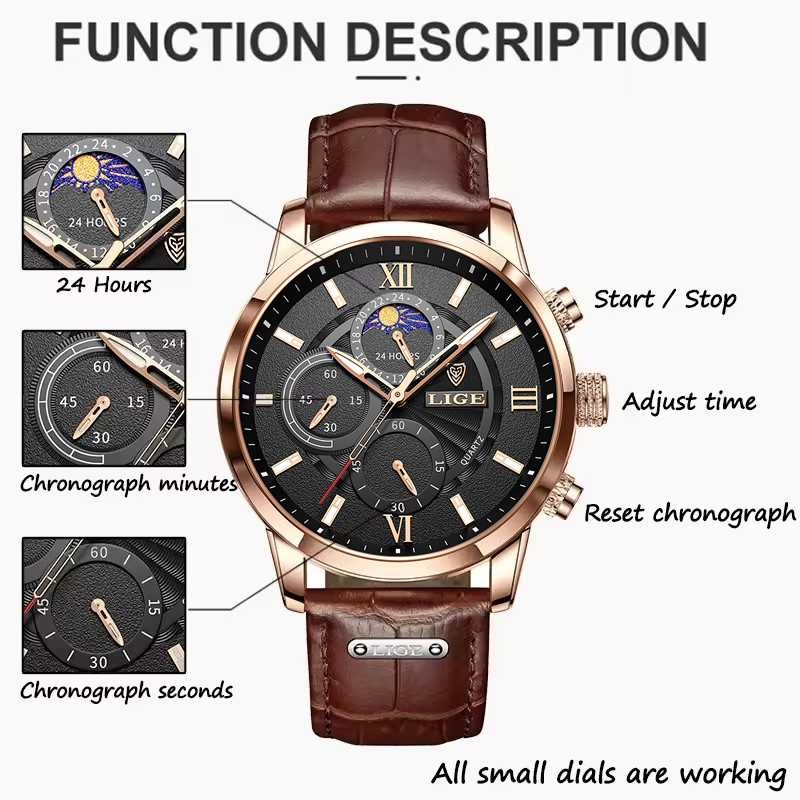 Orologi da uomo LIGE Top Brand - Luxury Watch Holder For Men recensione e prezzo